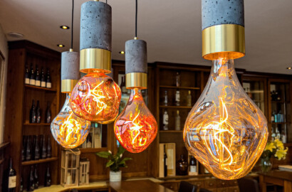 Gemütliche Ambientebeleuchtung Restaurant